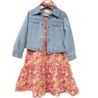 BT31: Girls Denim Jacket, Dress & Headband Outfit (5-12 Years)